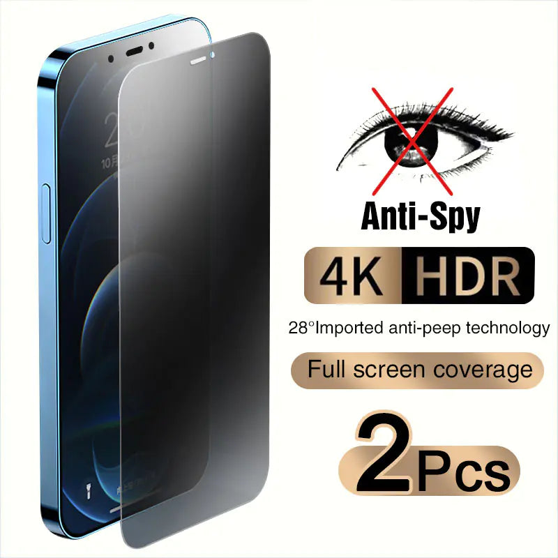 2X iPhone Anti-Spy Screen Protector