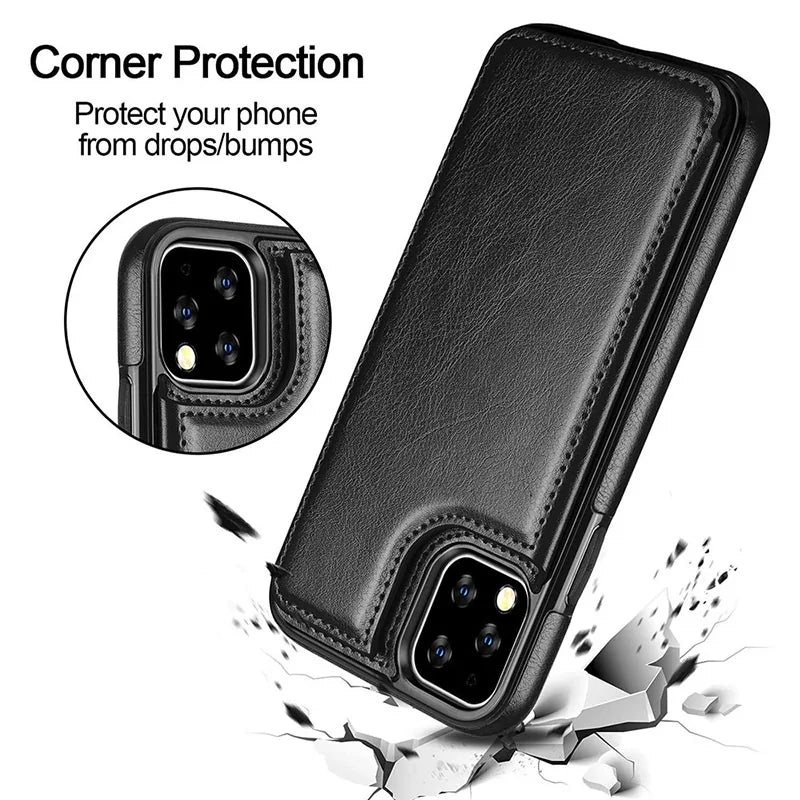 Wallet Phone Cases for IPhone 11 Pro Max 6S 6 7 8 Plus XS Max XR Case Cover Retro Flip Leather Phone Case for Iphone 7 Case Capa